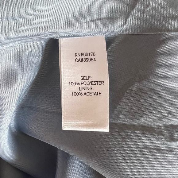 🏷SOLD Anthropologie Dusty Blue Ruffle Wrap Dress - Picture 11 of 12